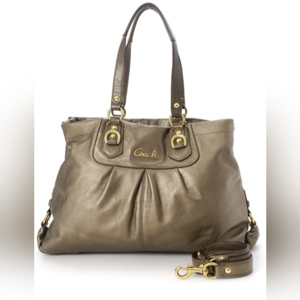 Coach Metallic Brown Shoulder Bag